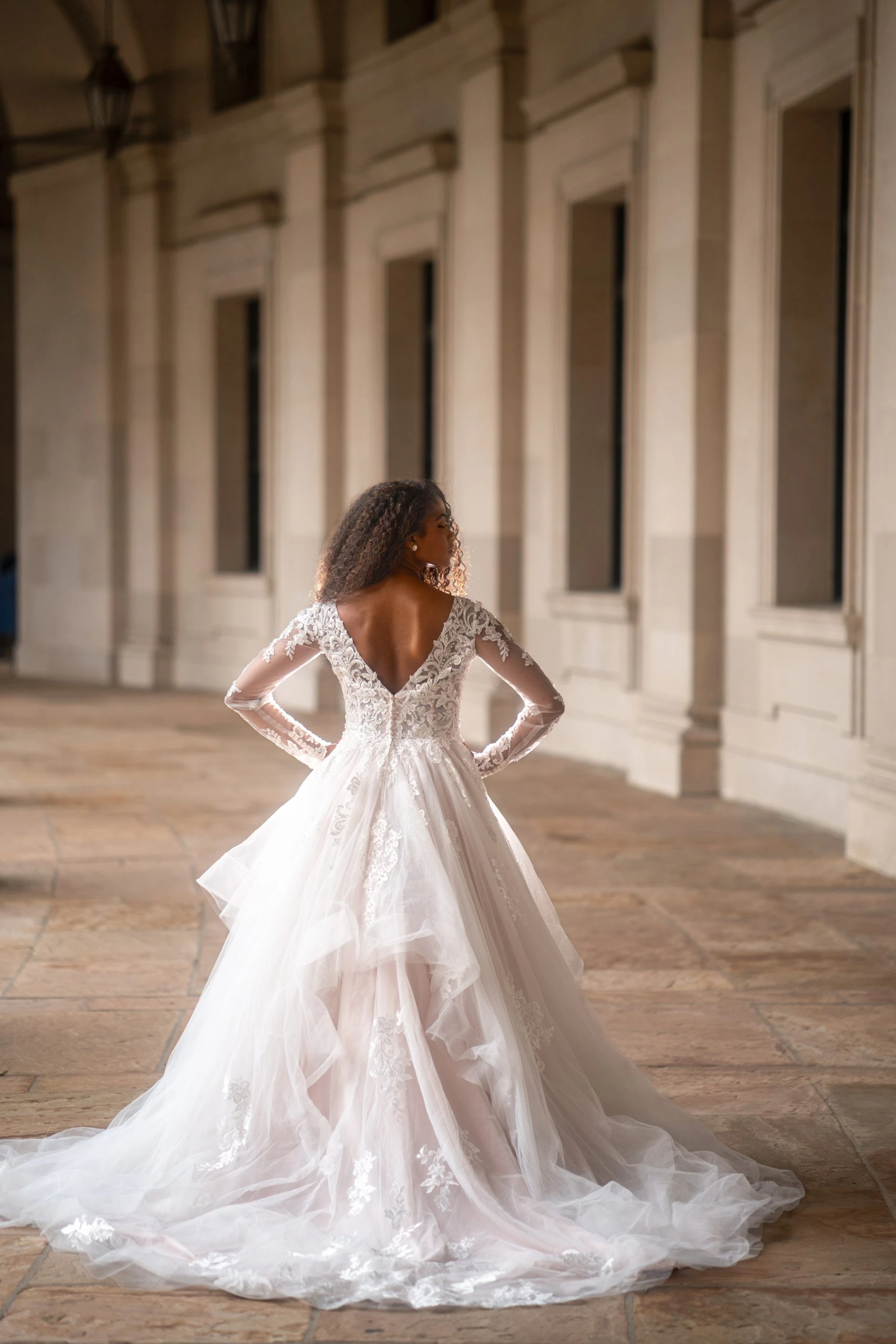 Sparkling Lace and Tulle Ballgown Wedding Dress - Image 2