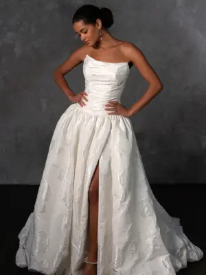 Strapless Ballgown Wedding Dress with Bubble Hem